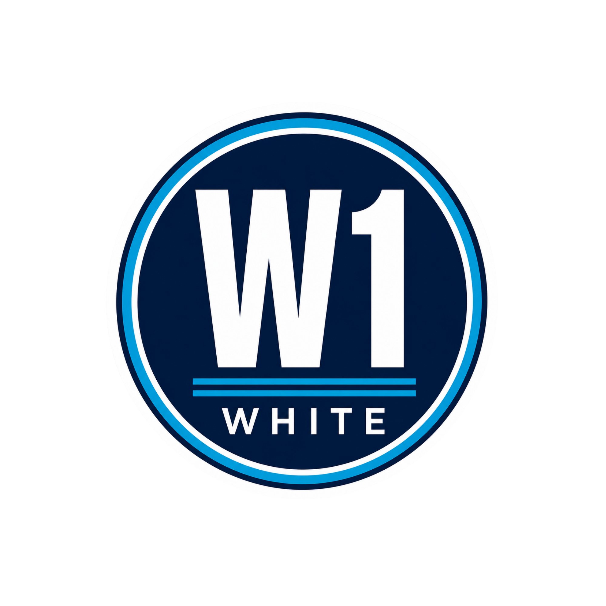 W1 White campaign badge