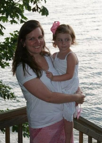 Bethany White with her daughter at Crescent Park shortly after moving to East Providence